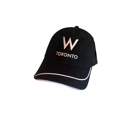 Black Toronto "W" Hotel Embroidered Baseball Cap Adjustable Size - Picture 1 of 6